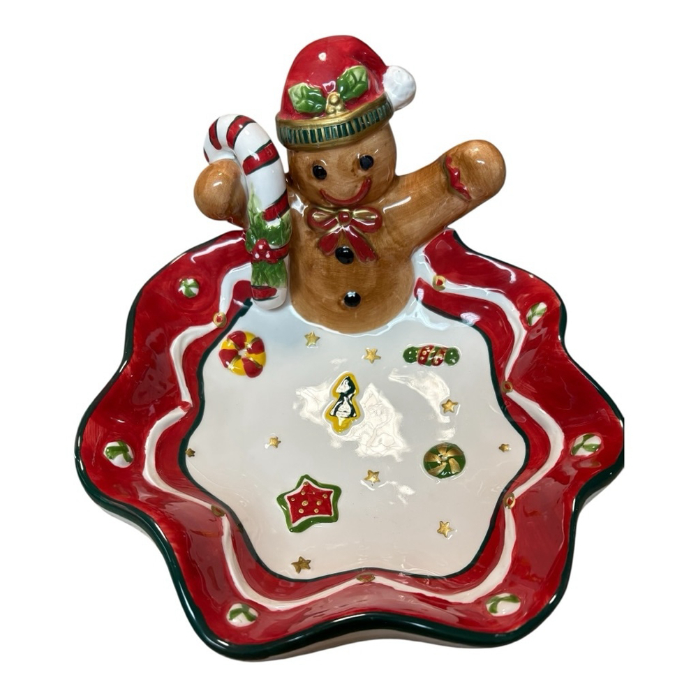 Noble Excellence Gingerbread Man Christmas Serveware One Size Red White